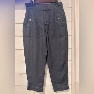 Athleta Voyager Linen Pant Women's Size OP Granite Blue. Great condition!